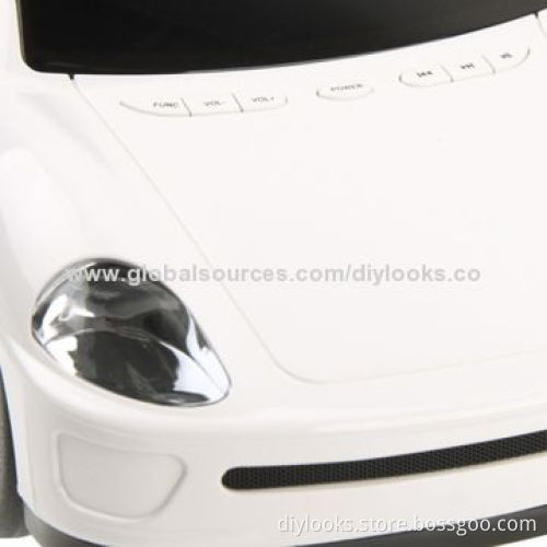 B1 Car Shape Bluetooth Stereo Speaker, Supports USB Flash Driver/Aux-input/Mode Indicator, White